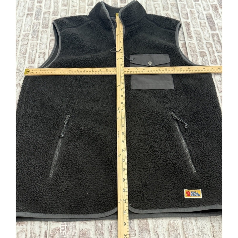 Fjallraven Vardag Deep Pile Fleece Vest Black Men's L Outdoor Utility Gorpcore - Picture 4 of 9